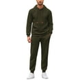 thumbnail image 6 of COOFANDY Men's Tracksuit 2 Piece Hoodie Sweatsuit Sets Casual Athletic Jogging Suits Waffle Plaid Jacquard Outfits, 6 of 10