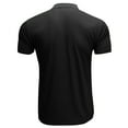 thumbnail image 2 of Lu's Chic Men's Polo Shirts Short Sleeve Golf Regular Fit Casual Workout Tactical Shirt Athletic Tennis Fishing V Neck Stretch Lightweight Sports Tops with Collar Black XX-Large, 2 of 4