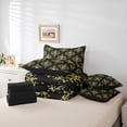 thumbnail image 6 of Homewish Black Gold Skull Damask 7-Piece Twin Bedding,Happy Halloween Bedding Comforter Set,Black Reversible, 6 of 8