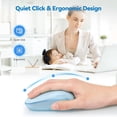 thumbnail image 3 of Wireless Mouse, 2.4G Quiet Computer Mouse with USB Receiver, 4 Buttons Portable Cordless Mice for Chromebook, Laptop, PC, Mac, 800/1200/1600 DPI, 3 of 7