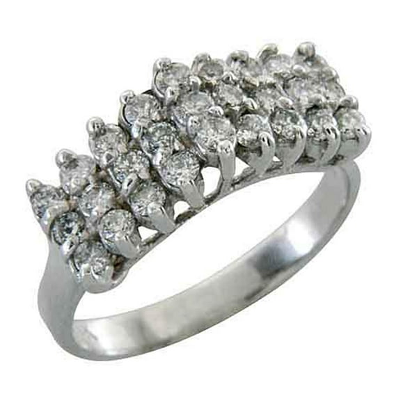14k White Gold Brilliant Round Diamond Ring .90 Carats