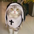 thumbnail image 5 of Halloween Nun Cloak Costume For Small Cats And Dogs Soft Cotton Cosplay Dress, 5 of 7