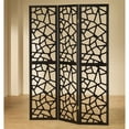 thumbnail image 2 of Bowery Hill 3 Panel Contemporary Wood Intricate Mosaic Room Divider in Black, 2 of 4