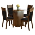 thumbnail image 1 of Juego de Comedor con Mesa y 4 Sillas Madesa Anita Marrón/Negro, 1 of 7