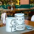 thumbnail image 3 of Yayeee Flameless Candles with Remote Flickering Battery Operated Multi Color Changing, Cute Chubby Cat, 3 of 7