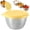 Yellow, variant on ZOURIH 2.7 oz Salad Dressing Containers with Lids,Stainless Steel Small Condiment Containers with orange Leakproof Silicone Lids,Reusable Sauce Containers for Lunch Boxes,Orange