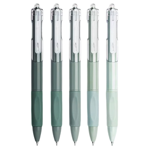 Kilougeis Under $5 5Pcs Gel Ink Retractable Pens,Black Ink 0.7Mm Fine Point Pen Set,Extra Smooth Tip,Clickable Pens Bulk for Writing Journaling