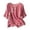 Hot Pink, variant on Active Tops Women Resplendent Embroidered Mandarin Style Blouse for Everyday Occasions Loose Fit Round Half Sleeve Breathable Summer Top Women’s T-Shirts Orange M