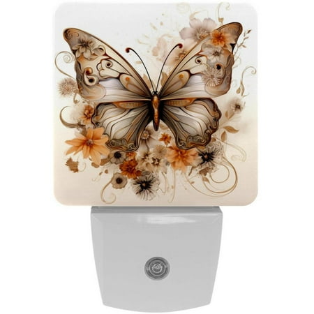 

Butterflies Square LED Night Lights - Small Portable and Energy-Efficient Illumination Solution for Any Room - Ideal for Nightstands Bedrooms and Dorms