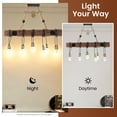 thumbnail image 6 of ZhdnBhnos Retro Ceiling Light Wood Beam Lamp Industrial Pendant Light Rustic Chandelier Lighting Fixture, 6 of 24