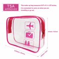 thumbnail image 3 of Clear Travel Toiletry Bag Approved Liquids Bag Water Proofing Clear Toiletry Bag Travel Makeup Bag Portable Transparent Cosmetic Bag Travel Equipment For Outdoor Sport, 3 of 4