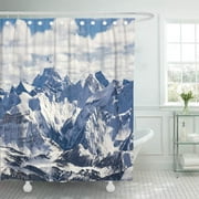 SUTTOM Blue Mountain Ski Resort Mount Assiniboine Banff National Park Shower Curtain 60x72 inch