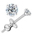 thumbnail image 4 of Limerencia Moissanite Stud Earrings for Women and Men，F136 Titanium Screw Back Earrings, Hypoallergenic Earrings for&nbsp;Daily Wear,3mm, 4 of 8