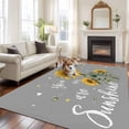 thumbnail image 3 of Sunflowers Area Rug 6x9 Washable Rug Non Slip Spring Summer Bees Yellow Floral Grey Large Area Rug Soft Stainresistant Indoor Floor Carpet for Living Room Bedroom Home Office Dining Room Nursery, 3 of 8