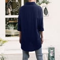thumbnail image 3 of 2025 Chemisiers Décontractés en Lin pour Femmes Col Roulé T-Shirts pour Femmes Hauts Manches Longues Bouton Col Roulé Haut pour Femmes Paquet Down, 3 of 6