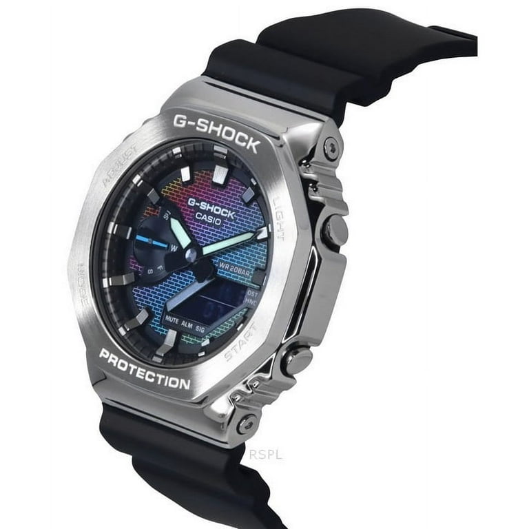 Casio G-Shock Analog Digital Rainbow Brick Wall Multicolor Dial Casio G-Shock Analog Digital Rainbow Brick Wall Multicolor Dial