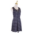 thumbnail image 4 of En Creme Dapper Chic Floral Print Fit & Flare Crochet Back Detail Navy Dress, 4 of 4