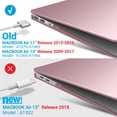 thumbnail image 3 of IBENZER Compatible with MacBook Air 11 Inch Case A1370 A1465, Hard Shell Case with Keyboard Cover & Screen Protector for Mac Air 11, Rose Gold, W-A11-MPK+1, 3 of 10