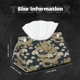 thumbnail image 3 of Tissue Box Cover, Black Golden Dragon Lanterns Leather Rectangular Tissue Holder, Waterproof Tissue Box Decorative For Bathroom Vanity Countertop/Night Stands/Office Desk, 3 of 8