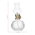thumbnail image 3 of Vintage Clear Glass Kerosene Lamp, 7.48-Inch Retro Oil Lamp with Adjustable Flame, Tabletop Hurricane Lantern for Farmhouse Home Decor, Fireplace, Wedding and Emergency Lighting, 3 of 3