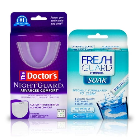 The Doctor's Advanced Comfort Night Guard and Fresh Guard Soak Crystals Pack