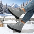 thumbnail image 5 of Women Snow Boots Winter Outdoor Boots Thick Fleece Lined Warm Lace Up Non-Slip Thick Sole Comfort Casual Fashion for Daily Leisure Outdoor Travel, 5 of 5