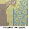 thumbnail image 5 of Summer Sunflowers Chocolate Chihuahua Glass Cutting Board Large 12 in x 15 in, 5 of 5