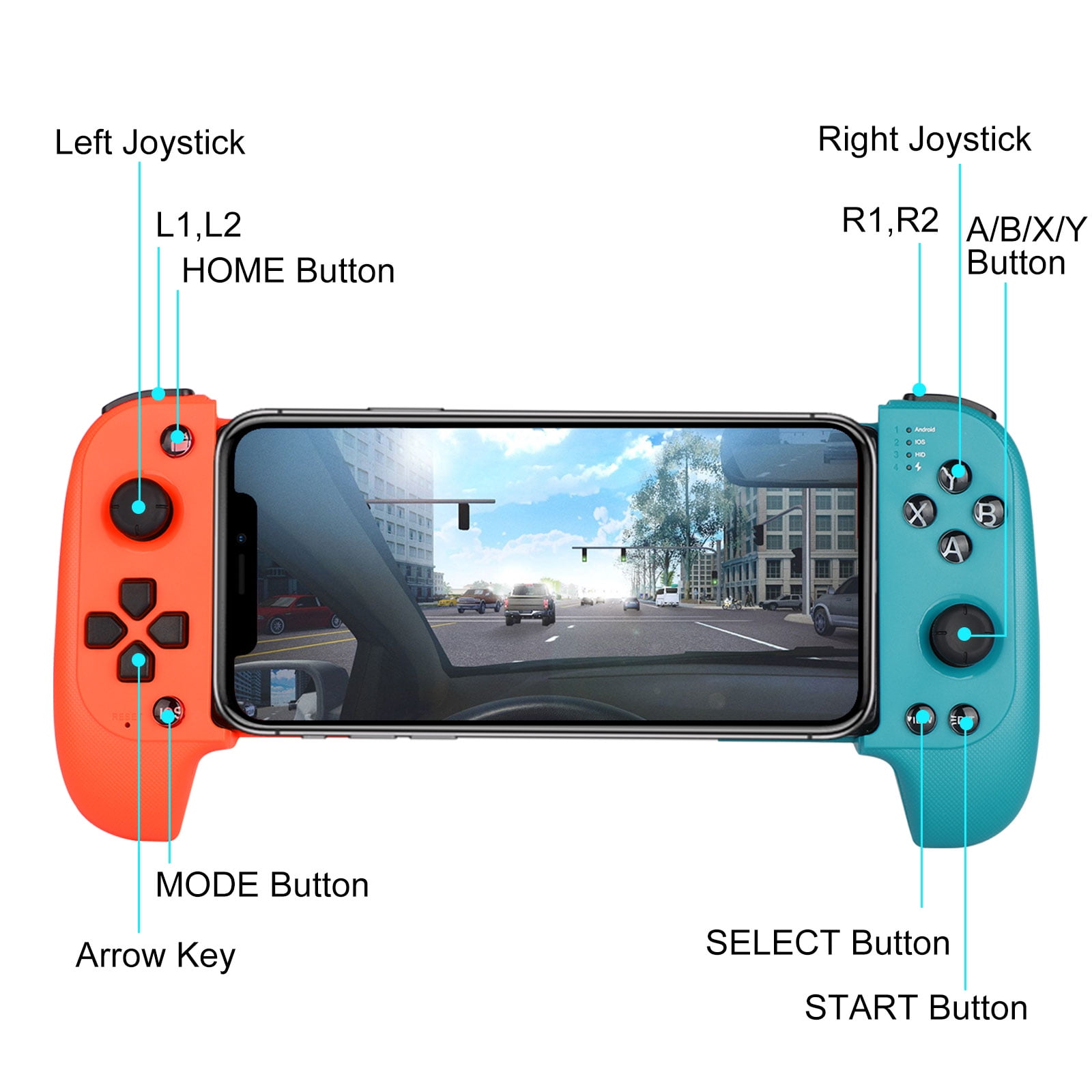 Mobile Controller for PUBG Wireless Fortnite Mobile Controller Remote PUBG Gamepad for Bluetooth iOS FPS Games BEBONCOOL PUBG Mobile Game Controller for iPhone 5.5-7.9 Inch iOS iPad