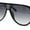 Black Silver - Smoke, variant on Mens Luxury Rich Mogul Flat Top Racer Plastic Sunglasses Black Gold - Black