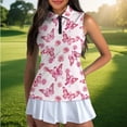 thumbnail image 4 of Uorisanigo Rose Butterfly Women's Golf Sleeveless Shirt Comfortable Stylish Moisture Wicking Casual Tennis Activewear for Workout Sports Size M, 4 of 7