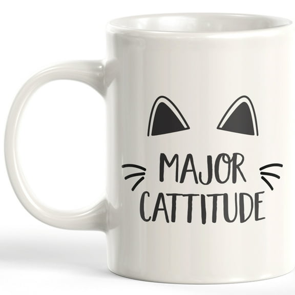 Major Cattitude 11oz Coffee Mug - Funny Novelty Souvenir