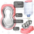 thumbnail image 6 of 2 Pack Cat Automatic Feeder and Water Dispenser with Stainless Steel Bowl Pet Dog Gravity Food Feeder and Waterer for Small Medium Pets Puppy Kitten, 6 of 6