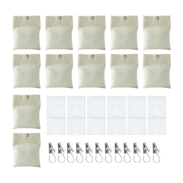 Tnarru 12 Pcs Poids pour Rideaux d'Extérieur Sacs Lestés pour Rideaux Professionnels Réutilisables avec Pinces Robustes pour Ensembles de Films de Drapeaux Patio Beige