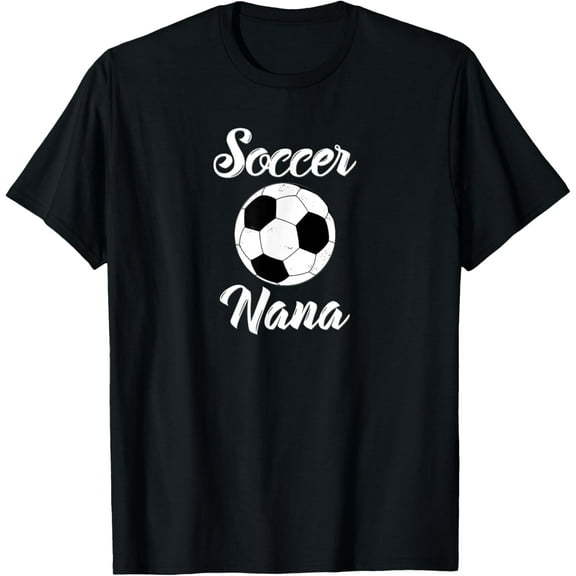 t-shirt Soccer Nana Love Soccer Grandma Soccer Fan T-Shirt mens,black,women,funny,journey,Crew Neck, Short Sleeve,custom clothing patterns.gift