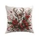 thumbnail image 2 of Funda de almohada navideña | Funda de almohada decorativa festiva con estampado de renos y Papá Noel | Decoración festiva para el hogar, ideal para sofá y cama | Funda de cojín cuadrada de 45x45 cm, 2 of 6