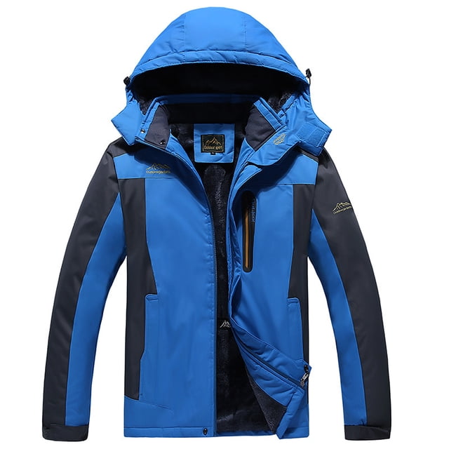 Chaqueta de invierno de talla grande con forro polar para exteriores, resistente al frío, de algodón, acolchada, impermeable, resistente al desgaste, para montañismo, esquí y montañismo