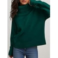 thumbnail image 4 of PRETTYGARDEN Womens Turtleneck Long Sleeve Sweater Fall Trendy Loose Fit Casual Tops Chunky Knit Pullover Sweaters, 4 of 9