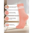 thumbnail image 3 of Pilates Grippy Socks with Grips for Women Men Non Slip Anti Skid Sticky Pure  Yoga Socks White Cute Crew Length for Ballet Dance Home Barefoot Workout Hospital Gripper Womens Socks, 3 of 15