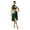 Dark Green, variant on Lyrical Dance Dress for Women Sequin Crop Top Mesh Tulle Leotard Skirt Navy Blue XL