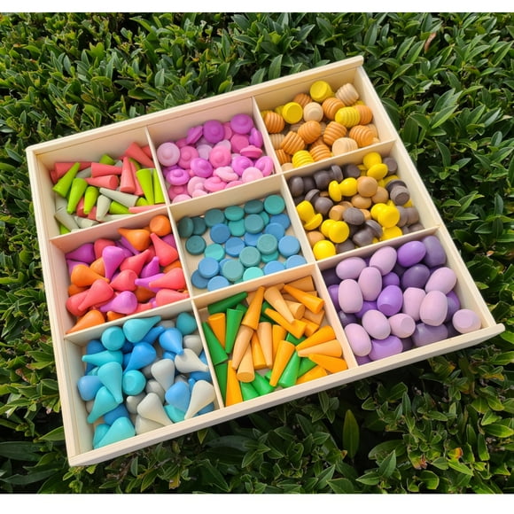 IFIT Montessori 324 Pcs Mandala Loose Parts Full Set, Montessori Toy Materials