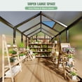 thumbnail image 7 of 6x8 FT Greenhouse for Outdoors,Polycarbonate Greenhouse with Quick Setup Structure and Roof Vent,Aluminum Greenhouses Heavy Duty,Large Walk-in Greenhouse for Winter Garden,Backyard,Patio,Lawn, 7 of 7