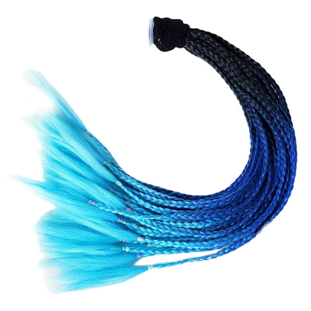 Casco de moto shamjiam Decoración del cabello 55 cm Gradiente Rampa Dreadlocks Apto negro azul gris