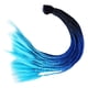 thumbnail image 1 of Peluca rizada de motocross con trenzas y cola de caballo para casco de motocicleta, ideal para mujeres negro azul gris, 1 of 3