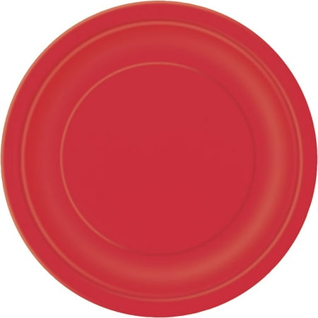 Paper Plates, 7 in, Red, 24ct
