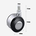 thumbnail image 4 of Rueda giratoria para silla de oficina, ruedas giratorias de repuesto premium para trabajo pesado para proteger pisos de madera, tamaño de maletero estándar, 5 piezas esquí esquí Gafas de esquí, 4 of 4