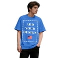 thumbnail image 6 of GZWYHT Custom Photo T-Shirts for Men Design Your Own Personalized Shirt on Front&Back Cotton Tess Customizable Text And Image Blue 2XL, 6 of 7