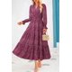 thumbnail image 3 of Vestido Maxi Floral PRETTYGARDEN de Manga Larga con Escote en V Talla Grande, 3 of 5
