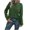 Green, variant on 2025 New Fashion Plus Size Women's Solid Color Long Sleeved Round Neck Solid Color Shirt Top