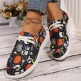 thumbnail image 5 of Mostsola Loafers for Women Funny Pumpkin Ghost Print Slip on Walking Shoes Casual Flats Shoes, 5 of 9