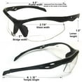 thumbnail image 3 of Magnifier Reader Safety Glasses Bifocal Clear Lens +2.00 Black Frame Protection, 3 of 6